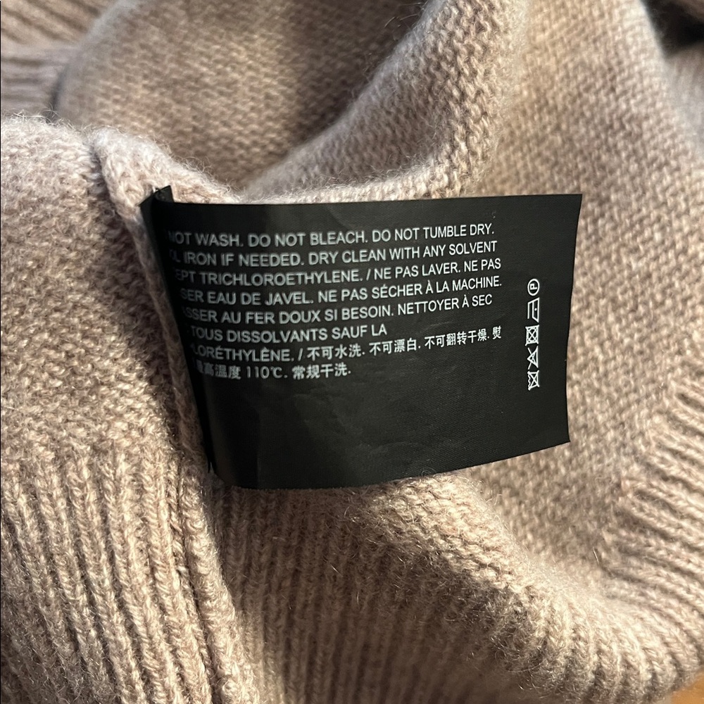 Theory | RARE Cashmere crop hoodie | Oat Melange | Size S - Picture 6 of 8
